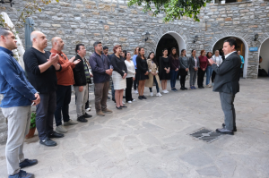 BAŞKAN ARAS, PERSONELİYLE BAYRAMLAŞTI