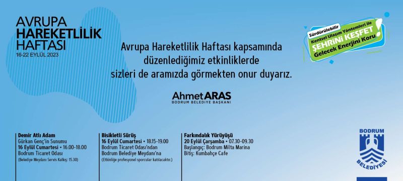 BODRUM’DA AVRUPA HAREKETLİLİK HAFTASI ETKİNLİKLERİ