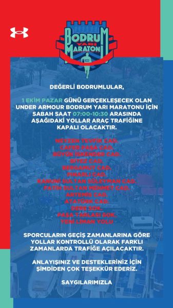 BODRUM YARI MARATONU İÇİN GERİ SAYIM BAŞLADI