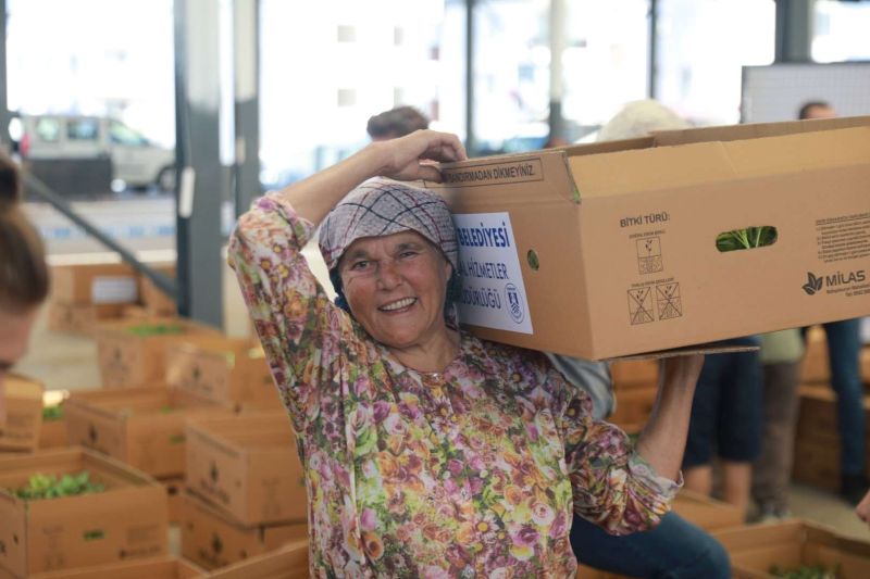 BELEDİYENİN YETİŞTİRDİĞİ FİDELER ÜRETİCİYLE BULUŞTU