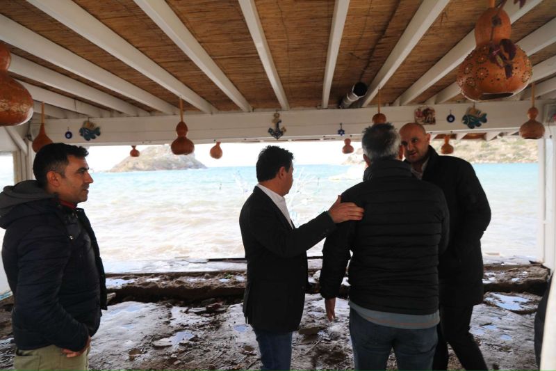 BAŞKAN ARAS’TAN FIRTINADAN ETKİLENEN İŞ YERLERİNE ZİYARET