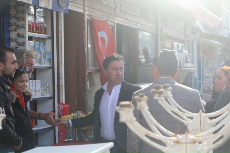 BAŞKAN ARAS’TAN FIRTINADAN ETKİLENEN İŞ YERLERİNE ZİYARET