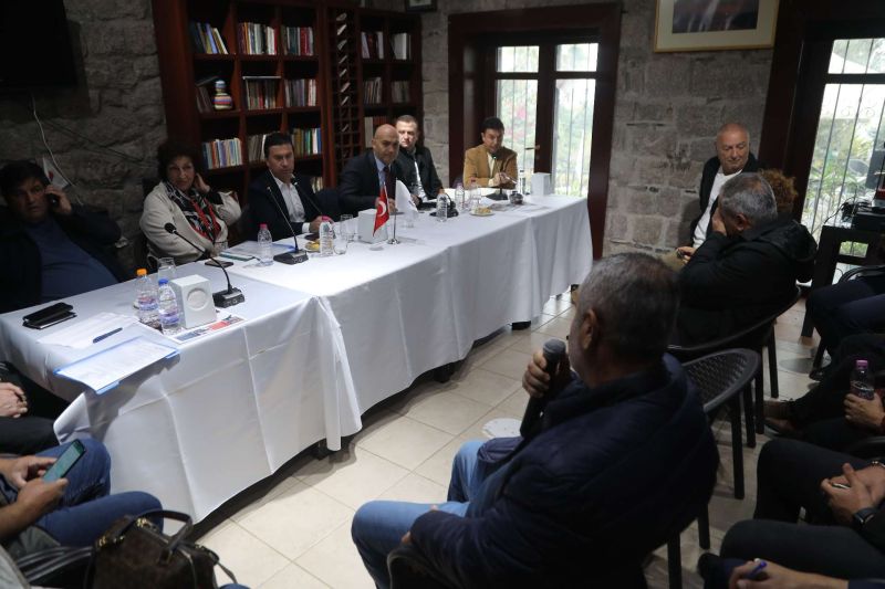 BAŞKAN ARAS, SİTE YÖNETİCİLERİ İLE BULUŞTU