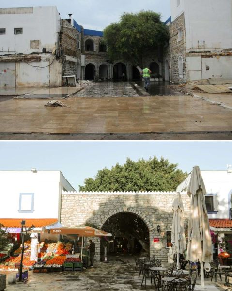 BODRUM GIDA ÇARŞISI ÖZGÜN YAPISIYLA HİZMET VERİYOR