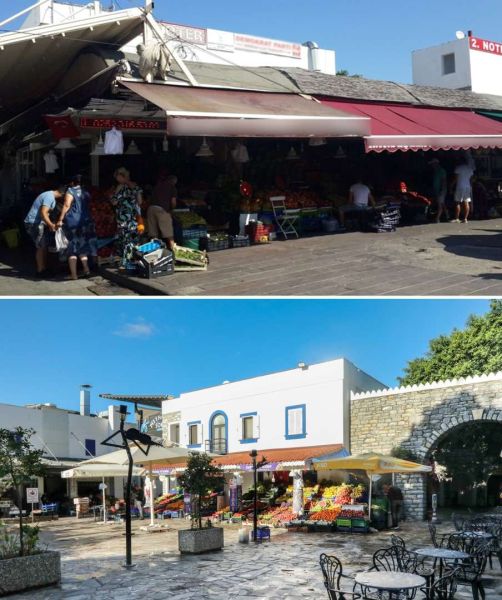 BODRUM GIDA ÇARŞISI ÖZGÜN YAPISIYLA HİZMET VERİYOR