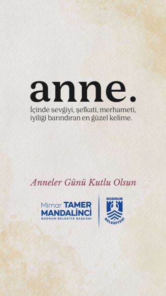 BAŞKAN TAMER MANDALİNCİ’DEN ANNELER GÜNÜ MESAJI