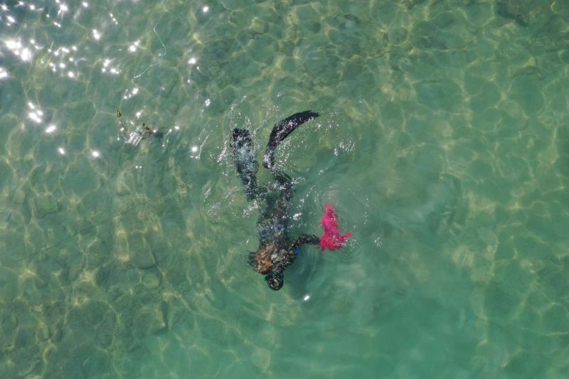 GÜVERCİNLİK’TE DENİZ DİBİ TEMİZLİĞİ