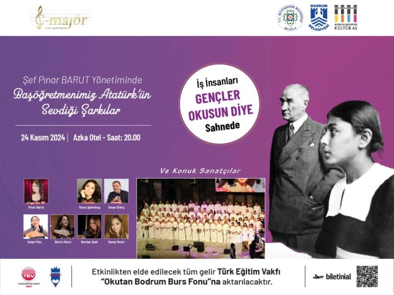 BAŞÖĞRETMEN ATATÜRK’ÜN SEVDİĞİ ŞARKILAR SESLENDİRİLİYOR