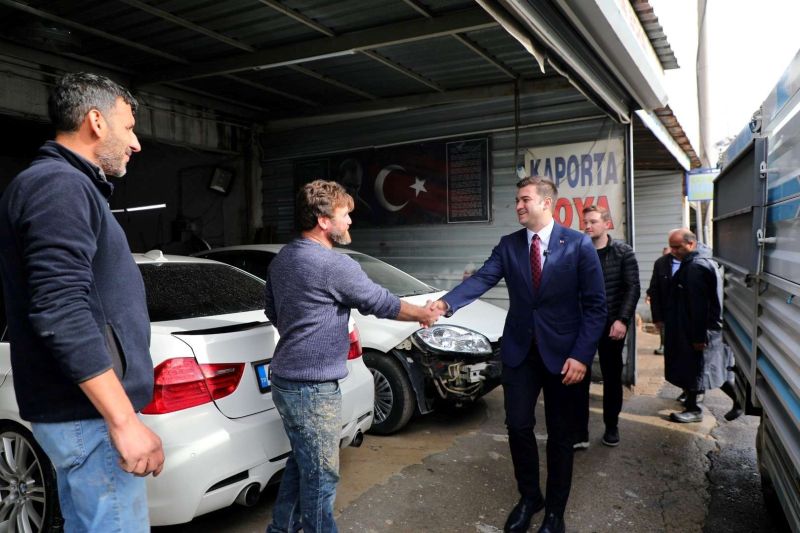 BAŞKAN MANDALİNCİ TURGUTREİS SANAYİSİNİ ZİYARET ETTİ