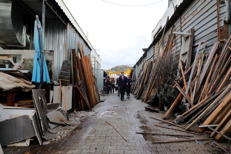 BAŞKAN MANDALİNCİ TURGUTREİS SANAYİSİNİ ZİYARET ETTİ