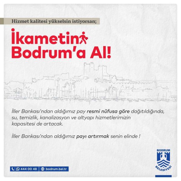 BAŞKAN MANDALİNCİ’DEN “İKAMETİNİ BODRUM’A AL!” ÇAĞRISI