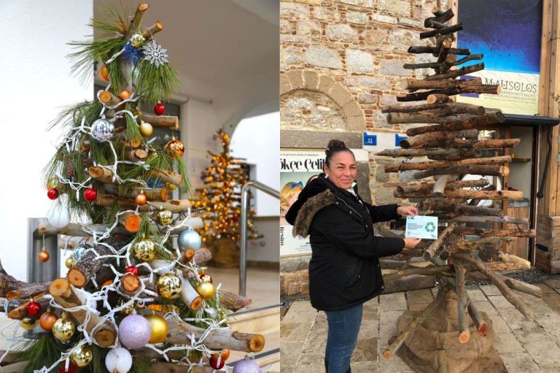 BELEDİYEDEN ÇEVRE DOSTU YENİ YIL AĞAÇLARI