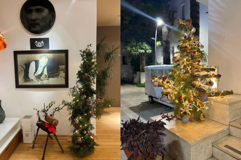 BELEDİYEDEN ÇEVRE DOSTU YENİ YIL AĞAÇLARI