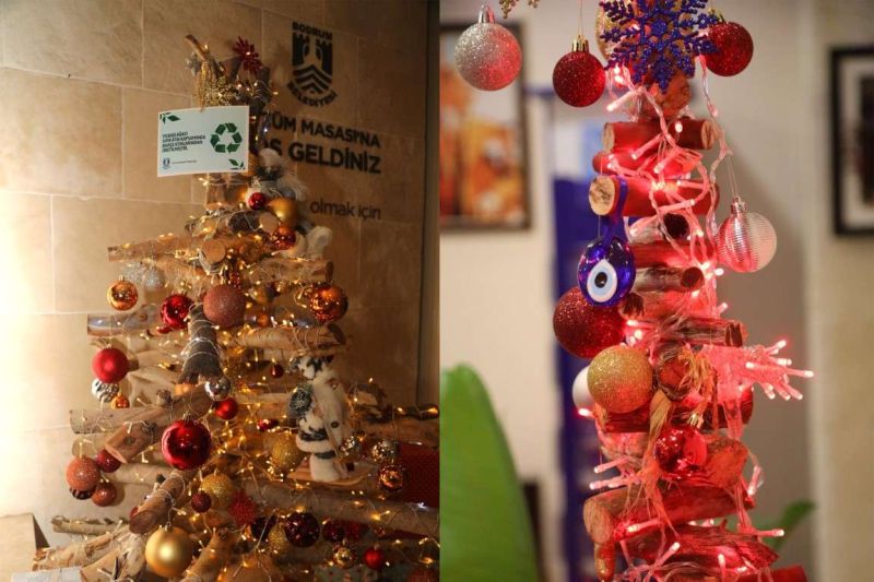 BELEDİYEDEN ÇEVRE DOSTU YENİ YIL AĞAÇLARI