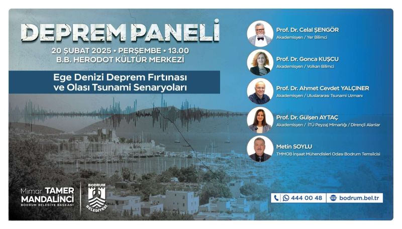 BODRUM BELEDİYESİNDEN DEPREM PANELİ