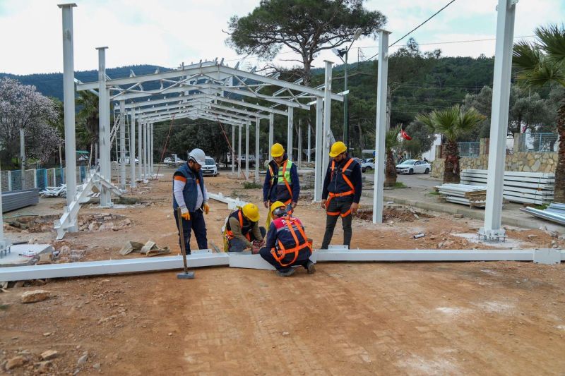 KIZILAĞAÇ PAZAR YERİ ÇALIŞMASININ İLK ETABI TAMAMLANDI