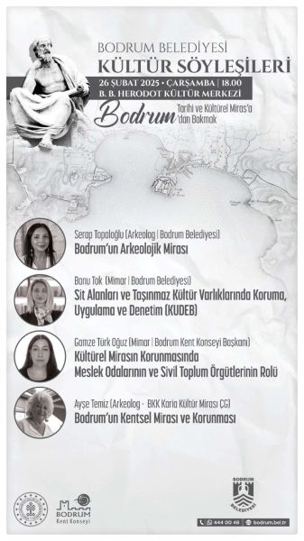 BODRUM BELEDİYESİNDEN “KÜLTÜR SÖYLEŞİLERİ”