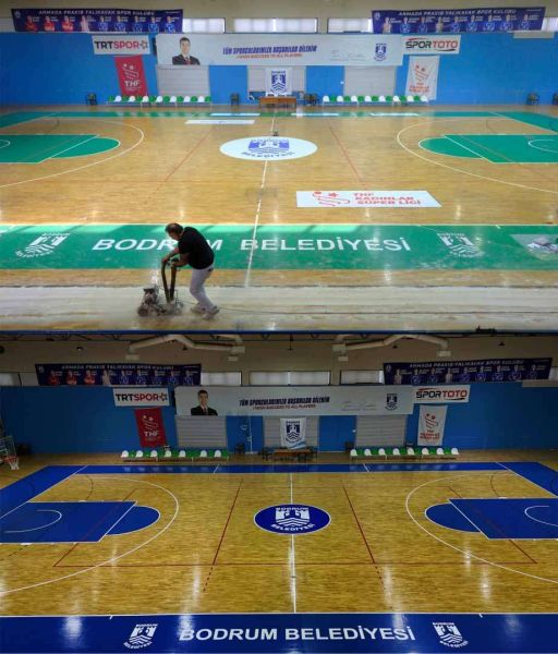 BİNNAZ KARAKAYA SPOR SALONUNDA ÇALIŞMALAR TAMAMLANDI