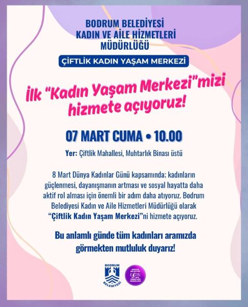 BELEDİYENİN İLK KADIN YAŞAM MERKEZİ AÇILIYOR