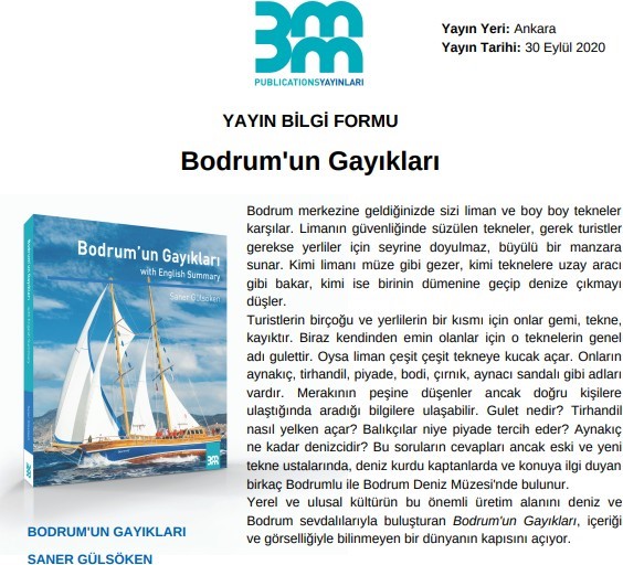 BODRUM DENİZ MÜZESİ YAYINLARI'NI KURDUK