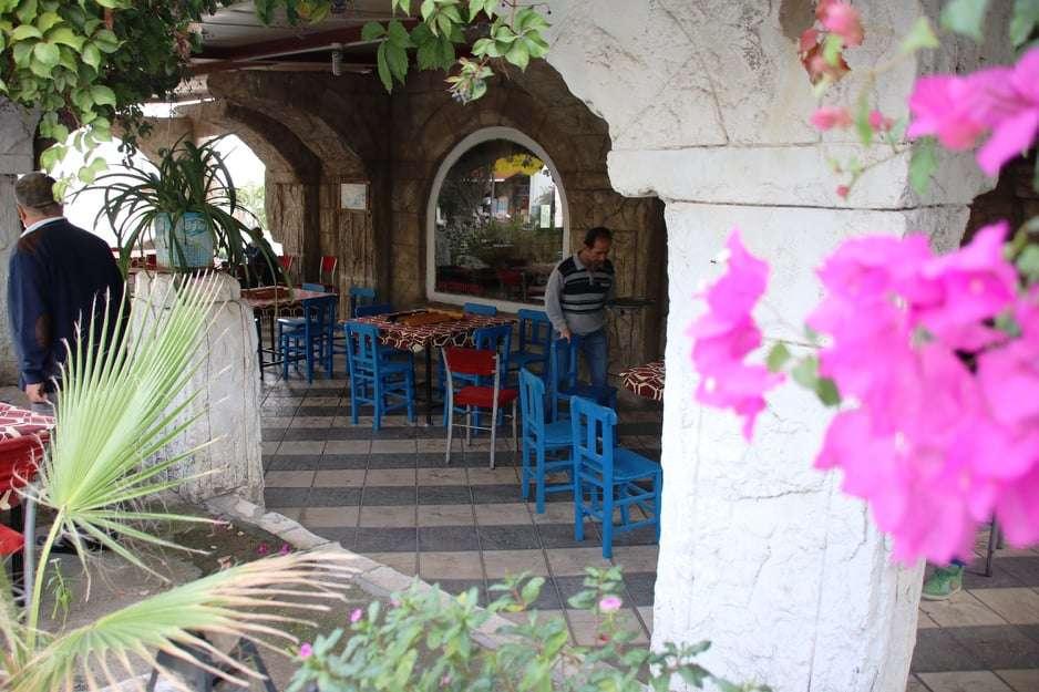 BODRUM GENELİNDEKİ KAHVEHANELERE ÇİVİT MAVİSİ AHŞAP SANDALYE DAĞITIMI YAPILDI