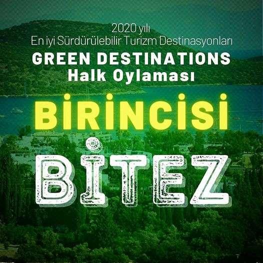 GREEN DESTINATIONS HALK OYLAMASINDA BİRİNCİLİK ÖDÜLÜ ALDIK
