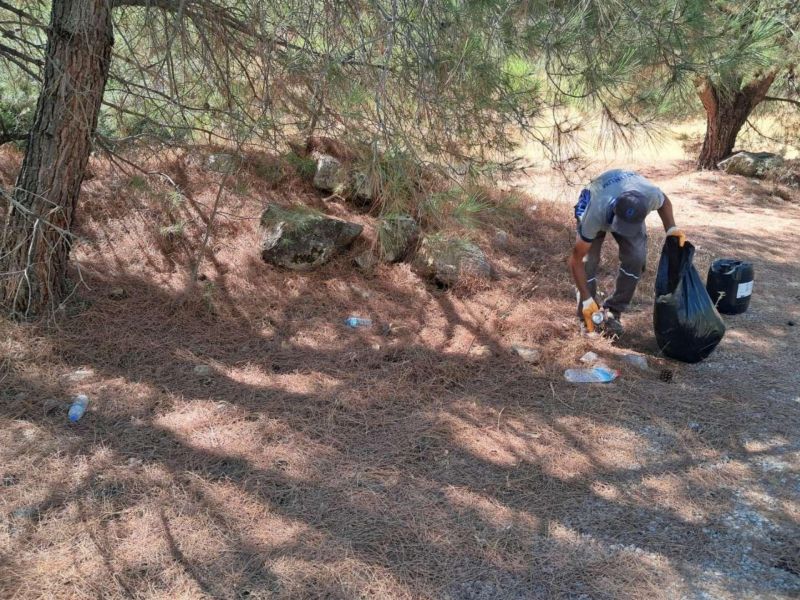 ORMANLIK BÖLGELERDE TEMİZLİK ÇALIŞMALARI YAPILDI