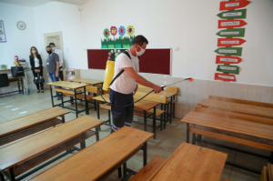 PANDEMİDE İLÇEMİZİN TÜM ALANLARINDA DEZENFEKTE İŞLEMLERİ YAPTIK