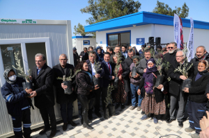 YANGINDA ZARAR GÖREN ÜRETİCİYE 3500 ADET ZEYTİN FİDANI HİBE ETTİK