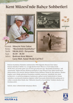 KENT MÜZESİ BAHÇE SOHBETLERİ DEVAM EDİYOR