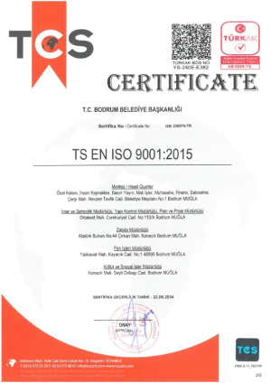 BELEDİYEMİZ TÜRKAK (TÜRK AKREDİTASYON KURUMU) ONAYLI 20 İSO BELGESİ ALDI
