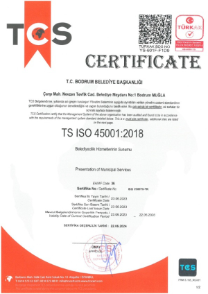 BELEDİYEMİZ TÜRKAK (TÜRK AKREDİTASYON KURUMU) ONAYLI 20 İSO BELGESİ ALDI