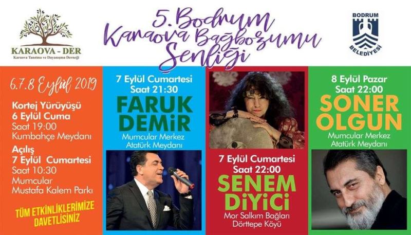 5. BODRUM KARAOVA BAĞBOZUMU ŞENLİKLERİ GERÇEKLEŞTİRİLDİ