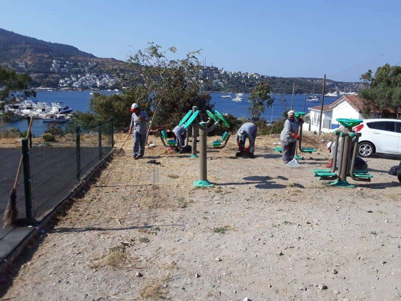 TÜM MAHALLELERİMİZDE YOL KENARI VE REFÜJLERDE TEMİZLİK, BUDAMA VE SULAMA ÇALIŞMALARI YAPILDI