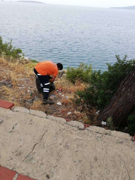 BODRUM - HAVAALANI YOL GÜZERGAHINDA TEMZİLİK ÇALIŞMASI YAPILDI