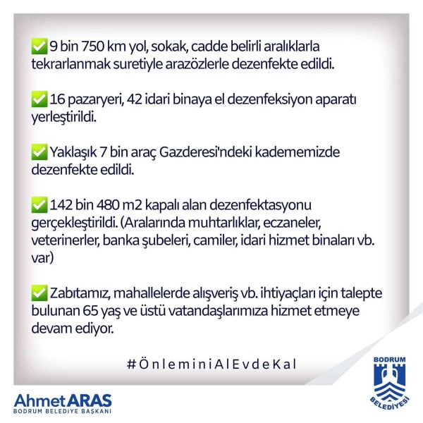 PANDEMİ DÖNEMİNDE YAPTIĞIMIZ ÇALIŞMALAR İLE VATANDAŞLARIMIZIN YANINDA YER ALDIK